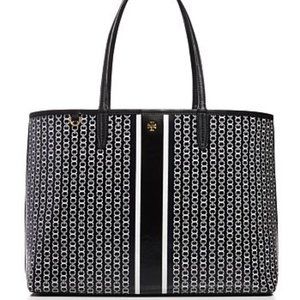 Tory Burch Gemini Tote Bag - Classic Black & White Print - Worn Once